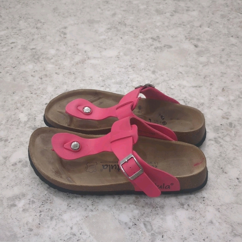 Women's Pink Betula By Birkenstock 40 U.S.9 Thong Flipflop Sandals Resort Summer - Picture 2 of 14
